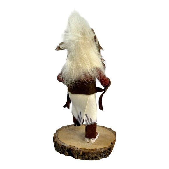 Vintage Hopi Kachina Doll Katsina Dancer Figurine Feathers 5” Southwest Sunface - Picture 2 of 5